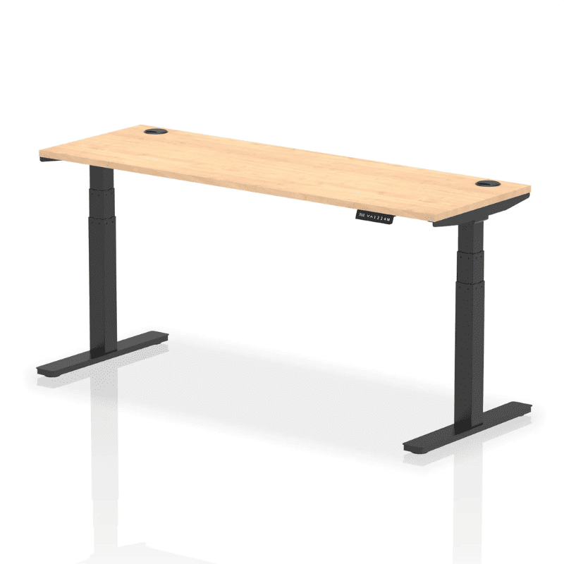 Air Height Adjustable Slimline Desk with Cable Ports