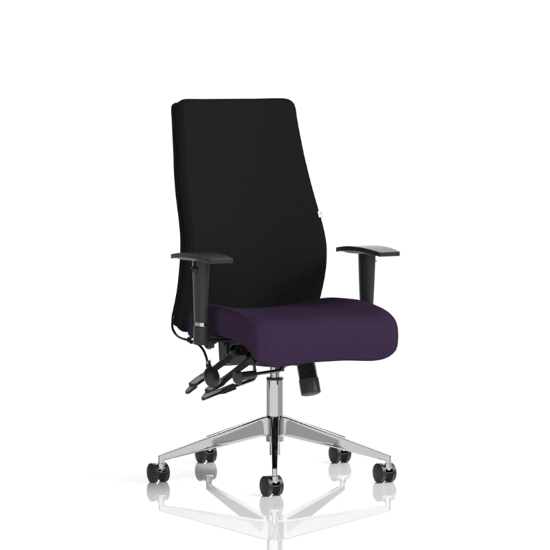 Dynamic Onyx High Back Chair | 24-Hour Intensive Use BS 5459 Certified Chrome Frame