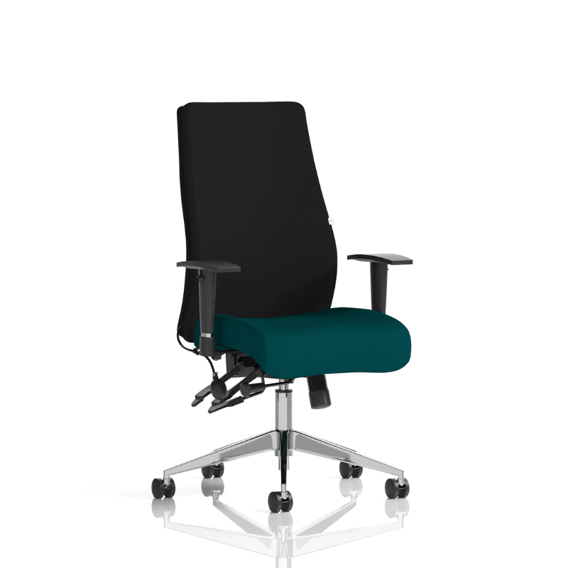 Dynamic Onyx High Back Chair | 24-Hour Intensive Use BS 5459 Certified Chrome Frame