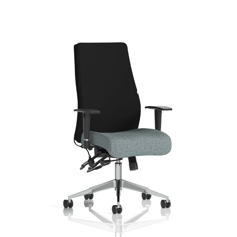 Dynamic Onyx High Back Chair | 24-Hour Intensive Use BS 5459 Certified Chrome Frame