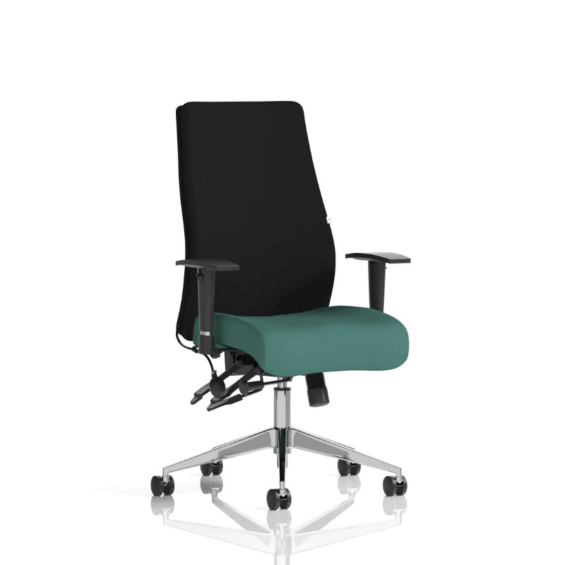 Dynamic Onyx High Back Chair | 24-Hour Intensive Use BS 5459 Certified Chrome Frame