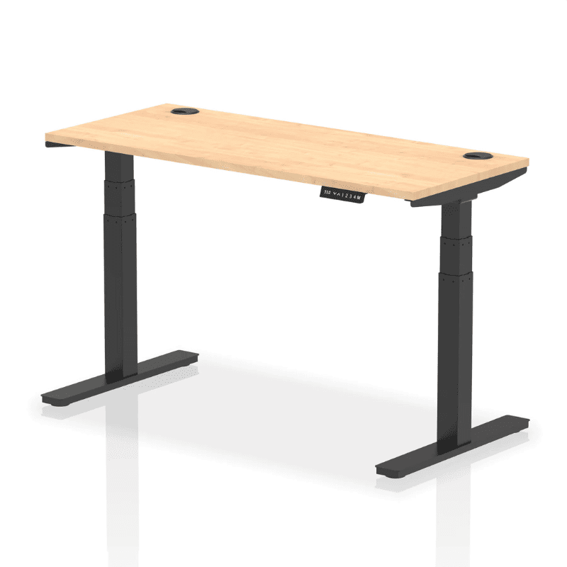 Air Height Adjustable Slimline Desk with Cable Ports