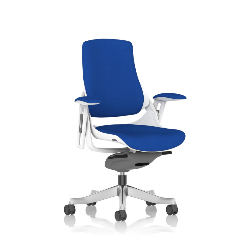 Dynamic Zure Executive Fabric Chair | Premium Fabric Upholstery Synchronized Tilt Mechanism White Shell