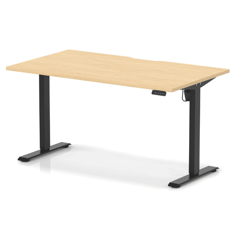 Air Lite Height Adjustable Desk with Scalloped Edge