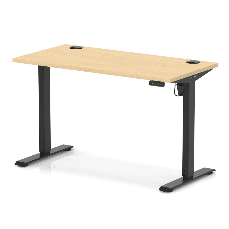 Air Lite Height Adjustable Slimline Desk with Cable Ports