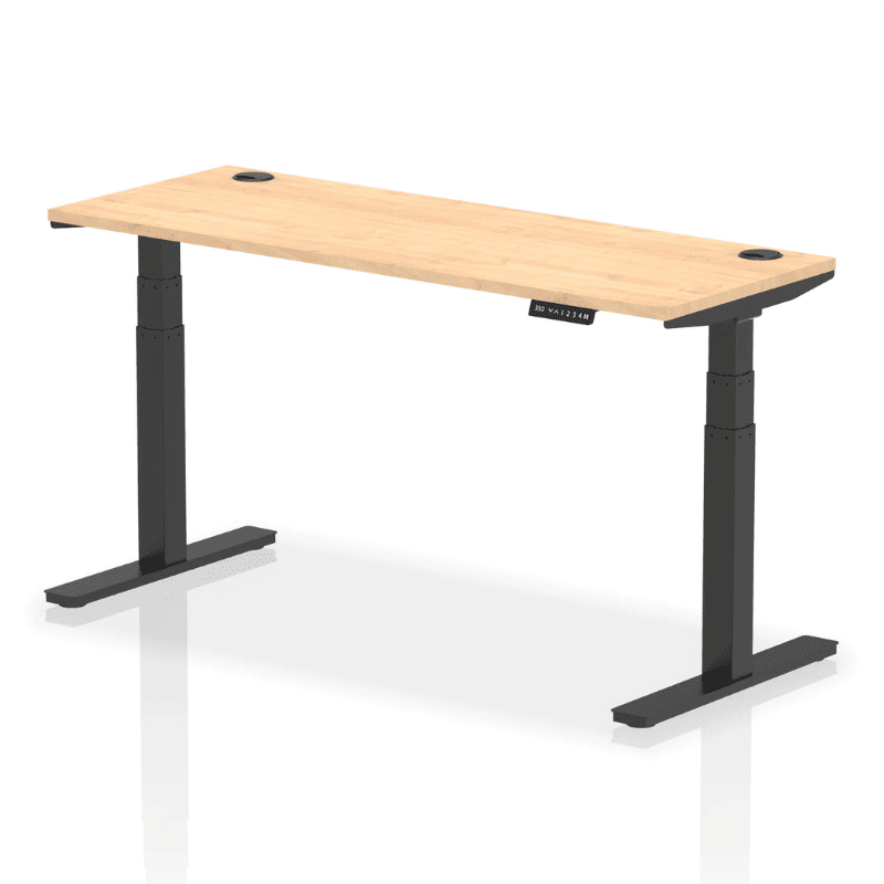 Air Height Adjustable Slimline Desk with Cable Ports
