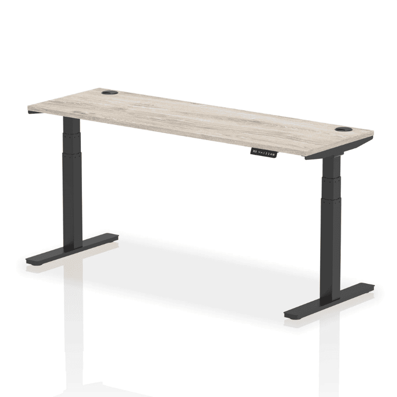 Air Height Adjustable Slimline Desk with Cable Ports