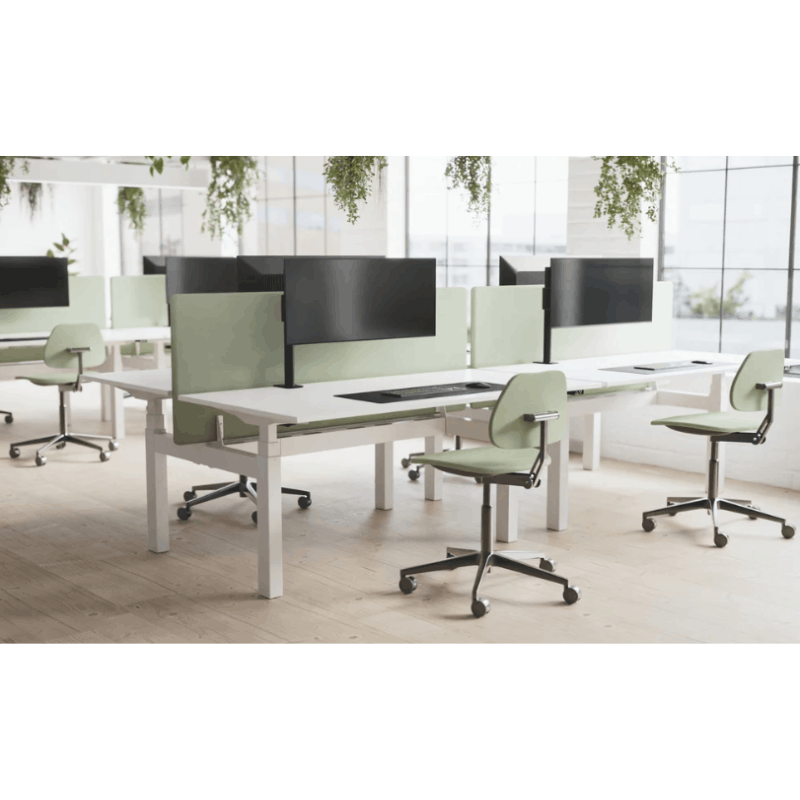 Flytta Back-to-Back Sit-Stand Desk | Dual Motor Height Adjustable Collaborative Workstation Frame