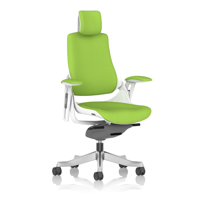 Dynamic Zure Executive Fabric Chair | Premium Fabric Upholstery Synchronized Tilt Mechanism White Shell