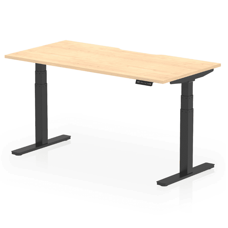Air Scalloped Edge Height Adjustable Office Desk