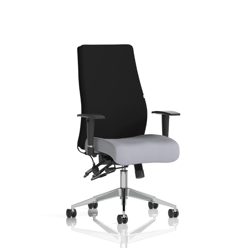 Dynamic Onyx High Back Chair | 24-Hour Intensive Use BS 5459 Certified Chrome Frame