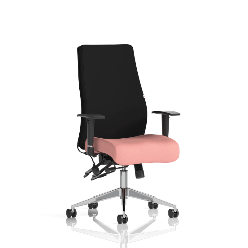 Dynamic Onyx High Back Chair | 24-Hour Intensive Use BS 5459 Certified Chrome Frame