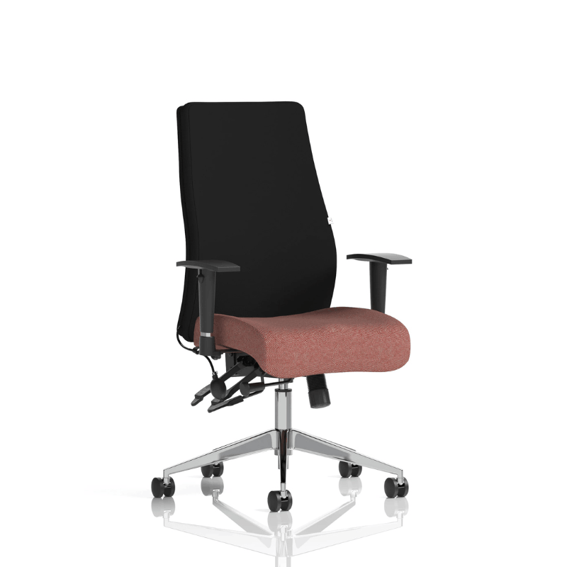 Dynamic Onyx High Back Chair | 24-Hour Intensive Use BS 5459 Certified Chrome Frame