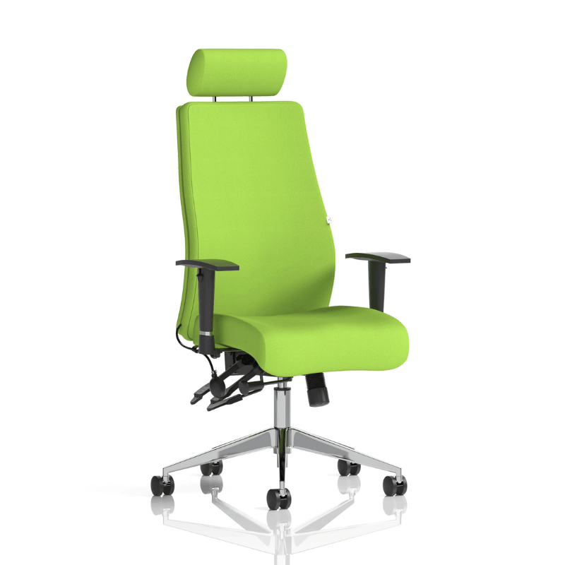 Dynamic Onyx High Back Chair | 24-Hour Intensive Use BS 5459 Certified Chrome Frame