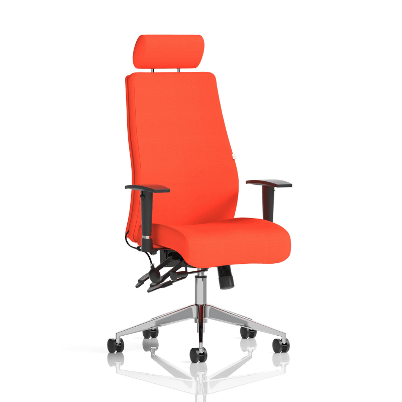 Dynamic Onyx High Back Chair | 24-Hour Intensive Use BS 5459 Certified Chrome Frame