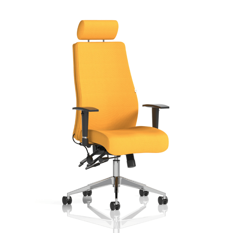 Dynamic Onyx High Back Chair | 24-Hour Intensive Use BS 5459 Certified Chrome Frame