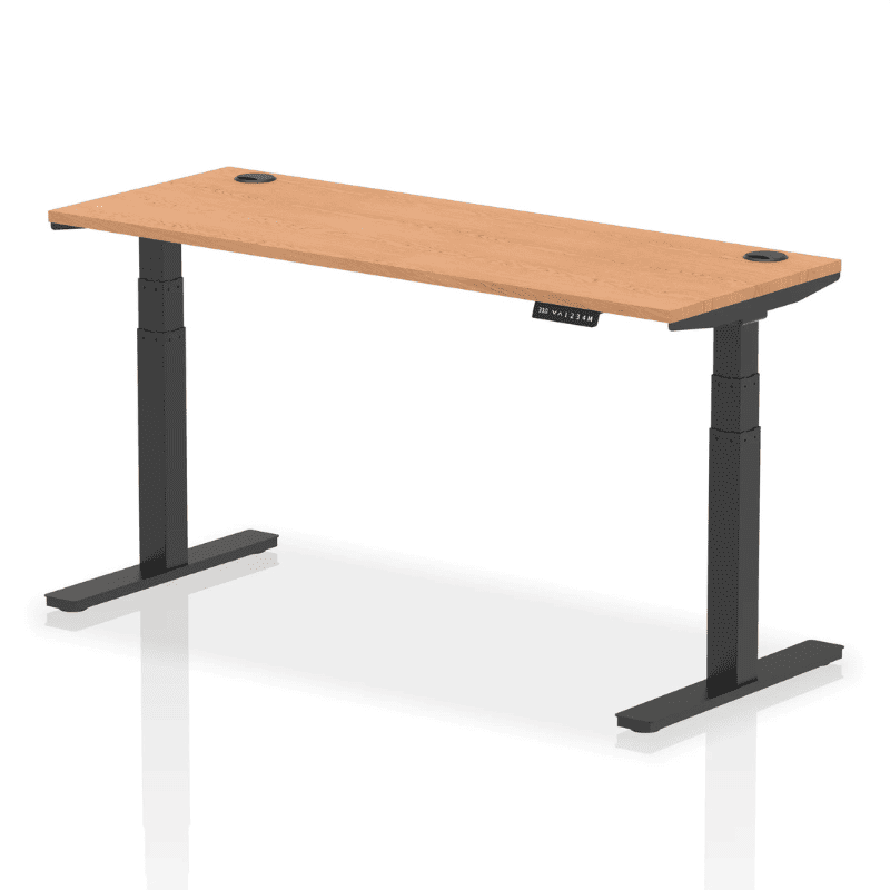 Air Height Adjustable Slimline Desk with Cable Ports