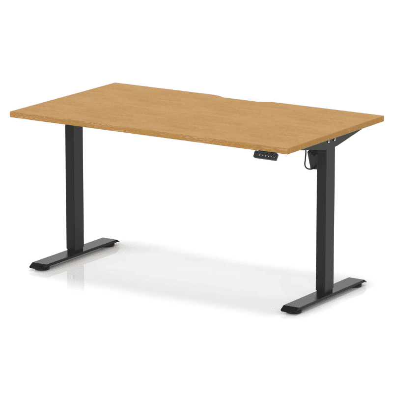 Air Lite Height Adjustable Desk with Scalloped Edge