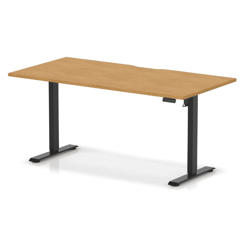 Air Lite Height Adjustable Desk with Scalloped Edge
