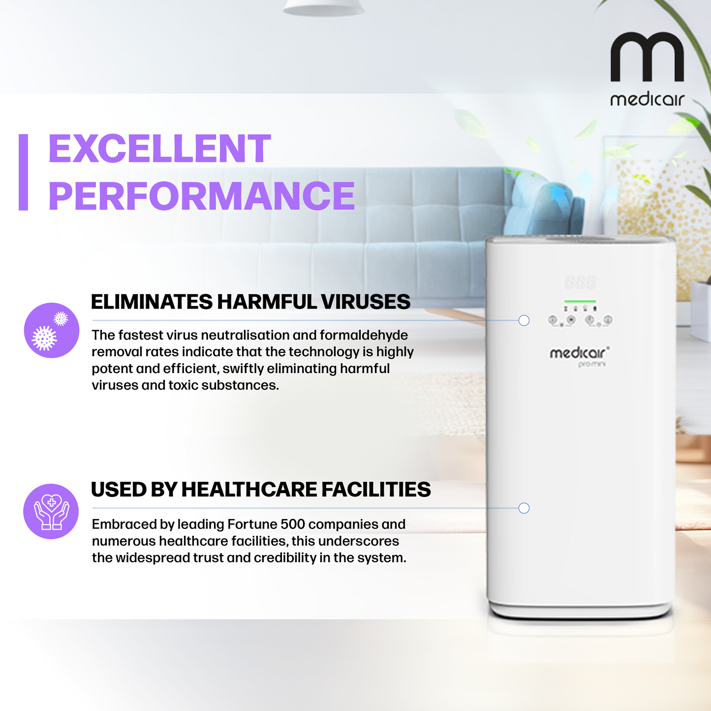 MedicAir Pro Mini – Portable Medical-Grade Air Purifier for Home & Office