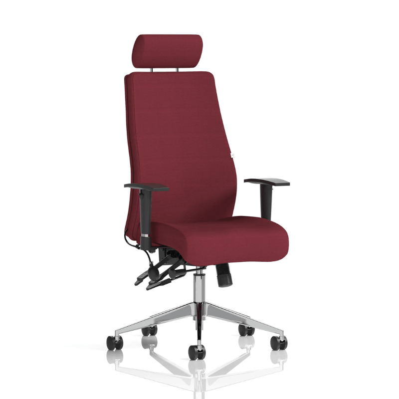 Dynamic Onyx High Back Chair | 24-Hour Intensive Use BS 5459 Certified Chrome Frame