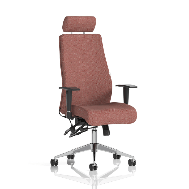 Dynamic Onyx High Back Chair | 24-Hour Intensive Use BS 5459 Certified Chrome Frame