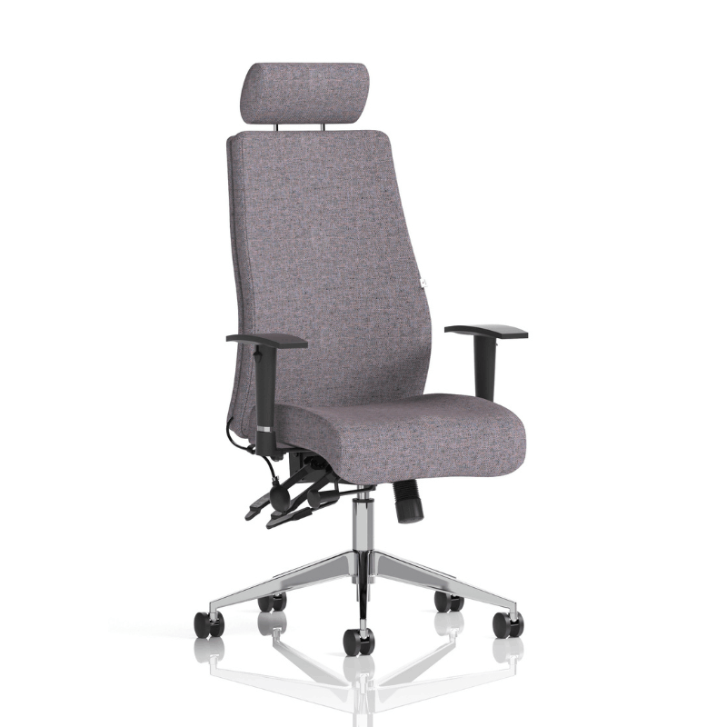 Dynamic Onyx High Back Chair | 24-Hour Intensive Use BS 5459 Certified Chrome Frame