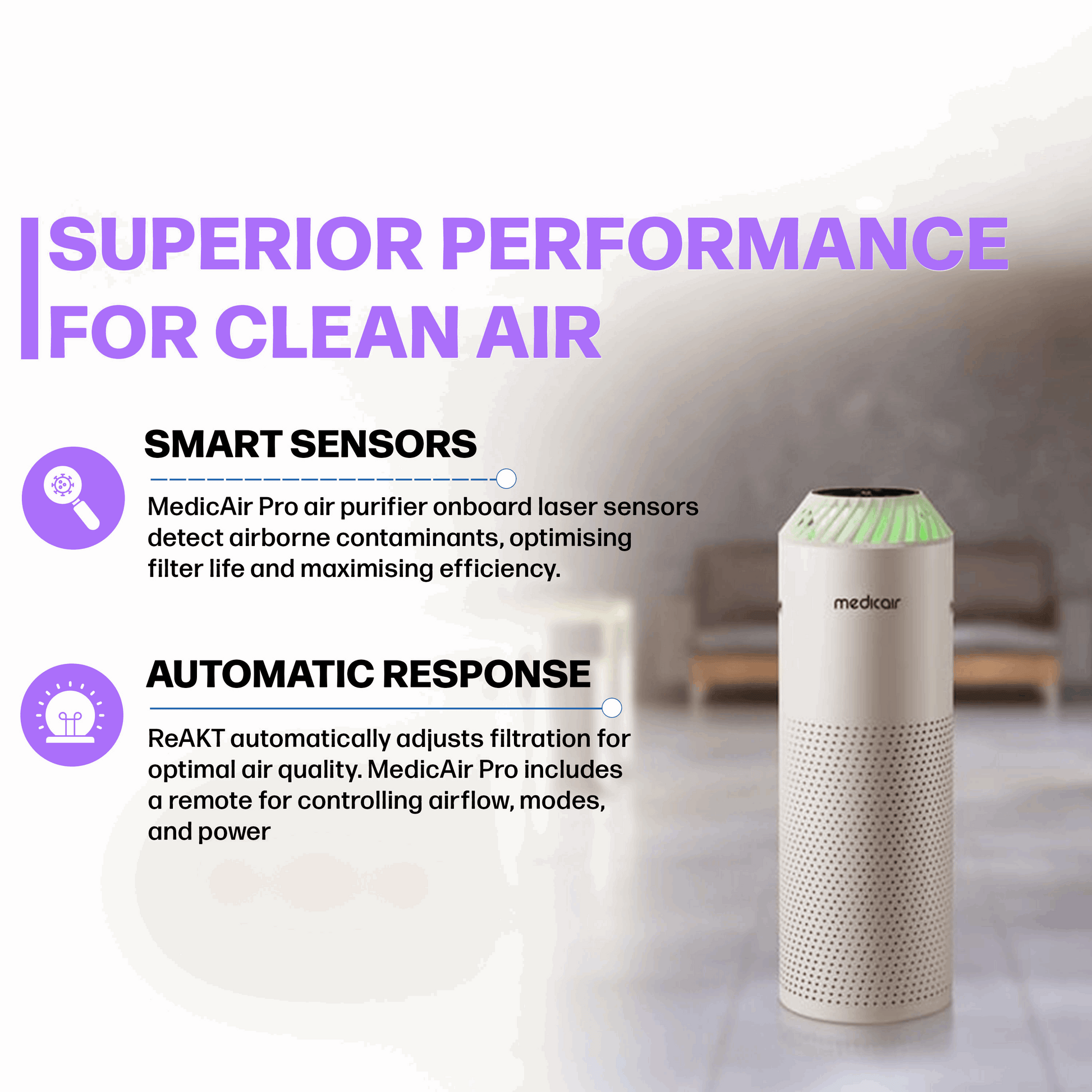 MedicAir Pro — Medical‑Grade Air Purification for Modern Homes & Workspaces