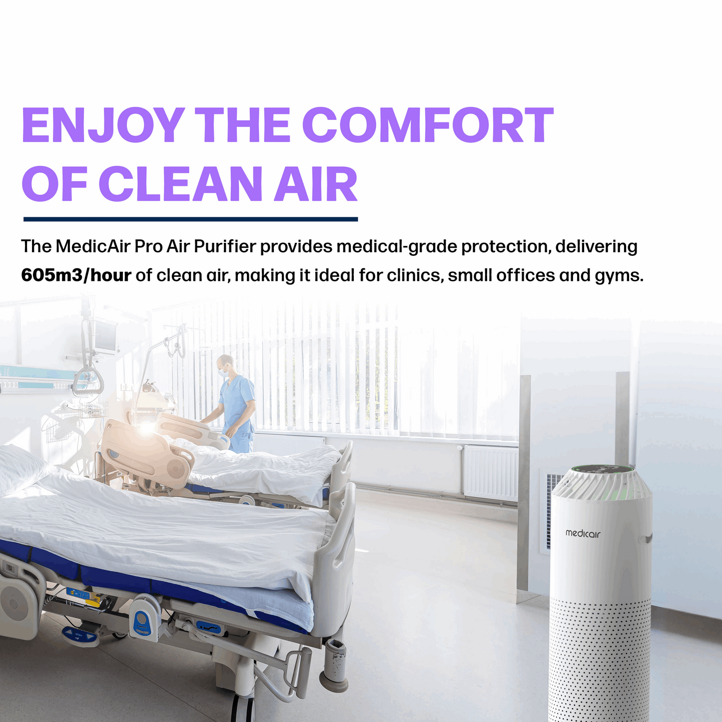 MedicAir Pro — Medical‑Grade Air Purification for Modern Homes & Workspaces
