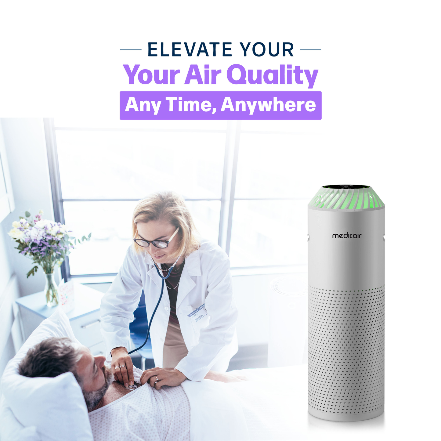 MedicAir Pro – Full-Size Medical-Grade Air Purifier for Homes, Clinics & Commercial Spaces