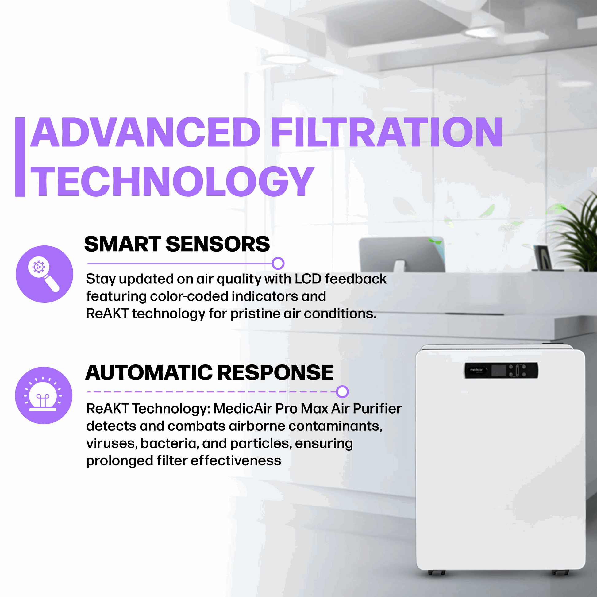 MedicAir Pro Max — Maximum Airflow. Maximum Coverage. Medical‑Grade Purification.