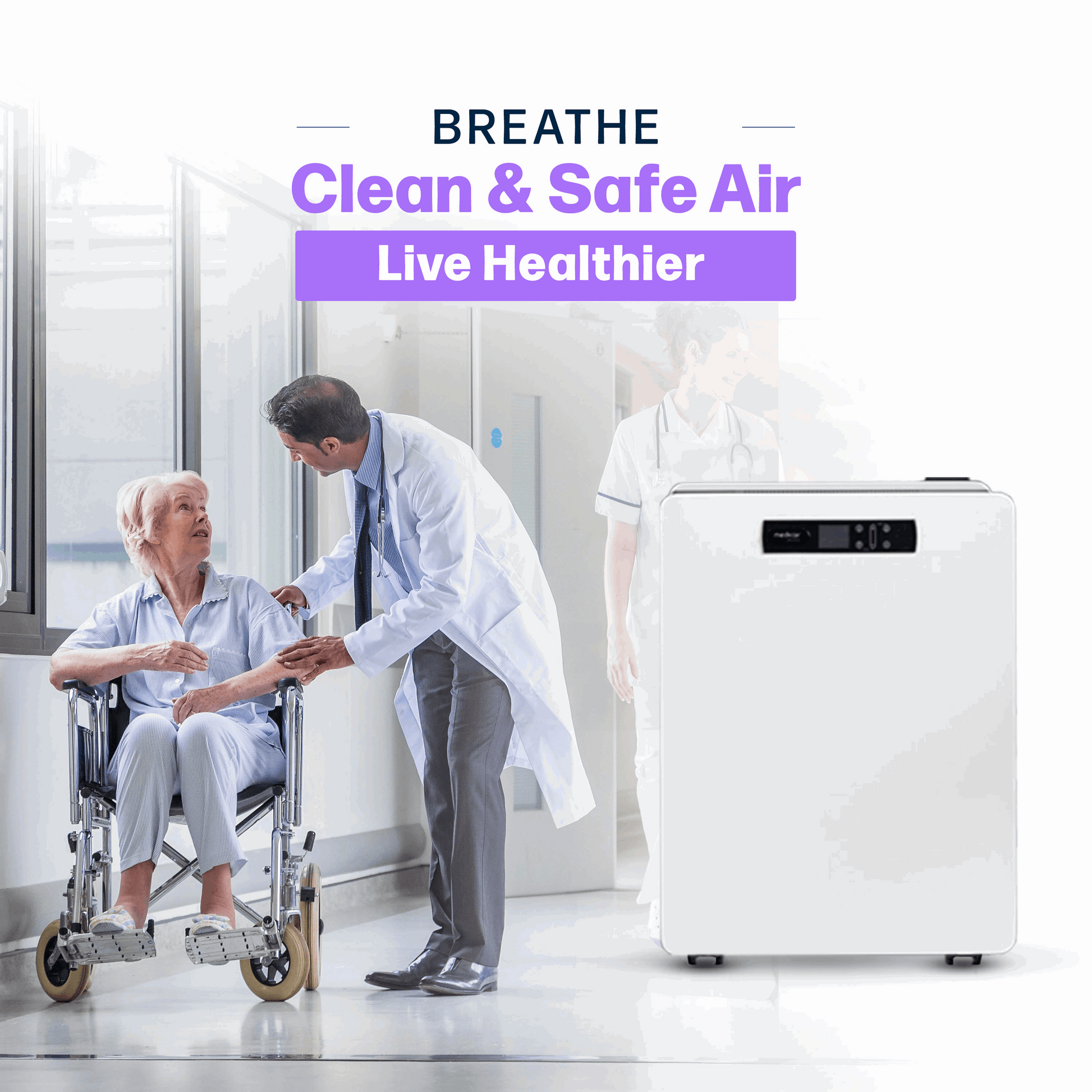 MedicAir Pro Max — Maximum Airflow. Maximum Coverage. Medical‑Grade Purification.