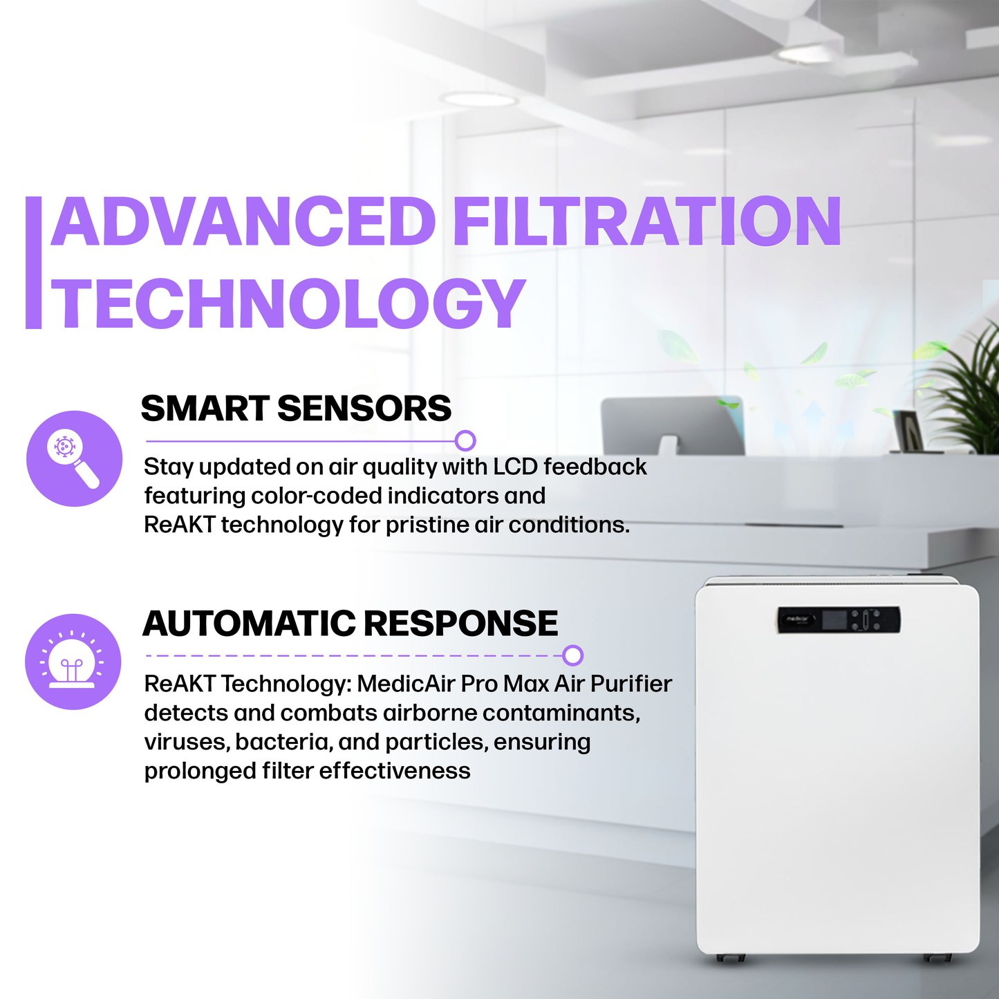 MedicAir Pro Max – Premium Medical-Grade Air Purifier for Large Spaces & Professional Use