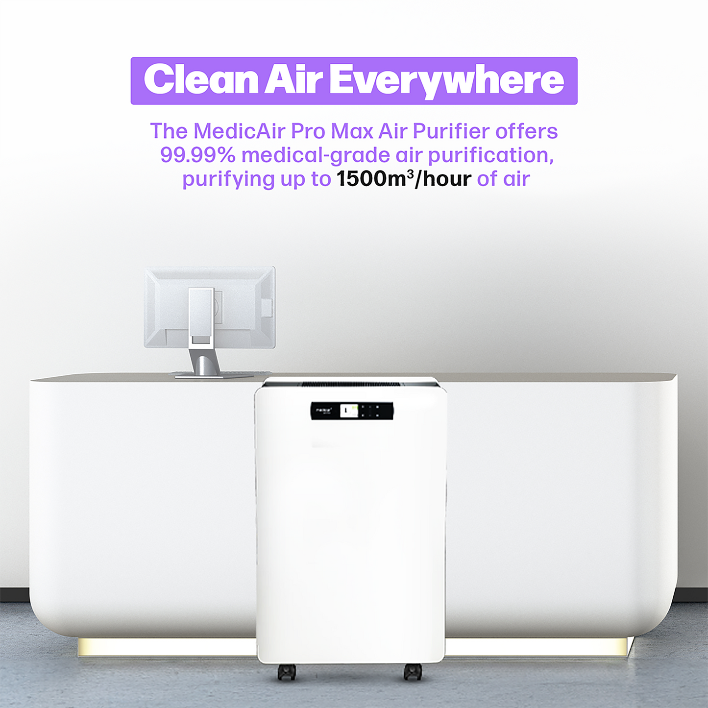 MedicAir Pro Max – Premium Medical-Grade Air Purifier for Large Spaces & Professional Use