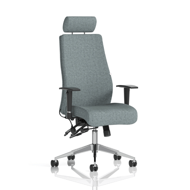 Dynamic Onyx High Back Chair | 24-Hour Intensive Use BS 5459 Certified Chrome Frame