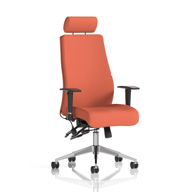 Dynamic Onyx High Back Chair | 24-Hour Intensive Use BS 5459 Certified Chrome Frame