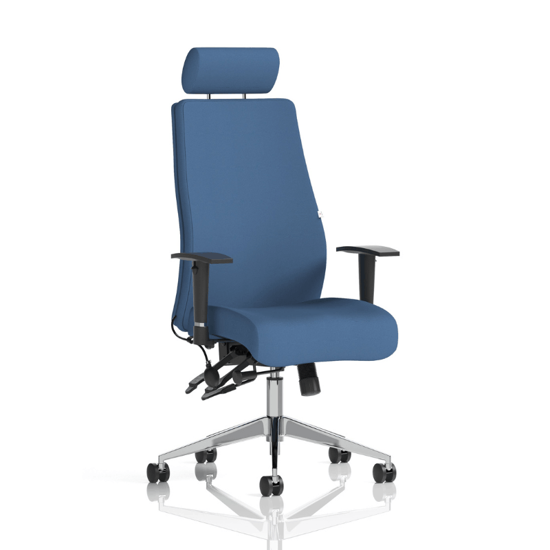 Dynamic Onyx High Back Chair | 24-Hour Intensive Use BS 5459 Certified Chrome Frame