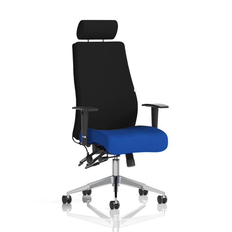 Dynamic Onyx High Back Chair | 24-Hour Intensive Use BS 5459 Certified Chrome Frame