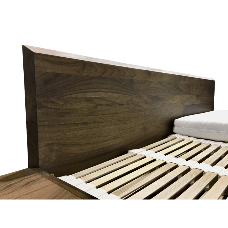 Demko Princess Solid Wood Bed Frame | American Black Walnut, Metal-Free 3D Flexible Slatted Support