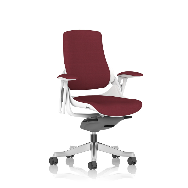 Dynamic Zure Executive Fabric Chair | Premium Fabric Upholstery Synchronized Tilt Mechanism White Shell