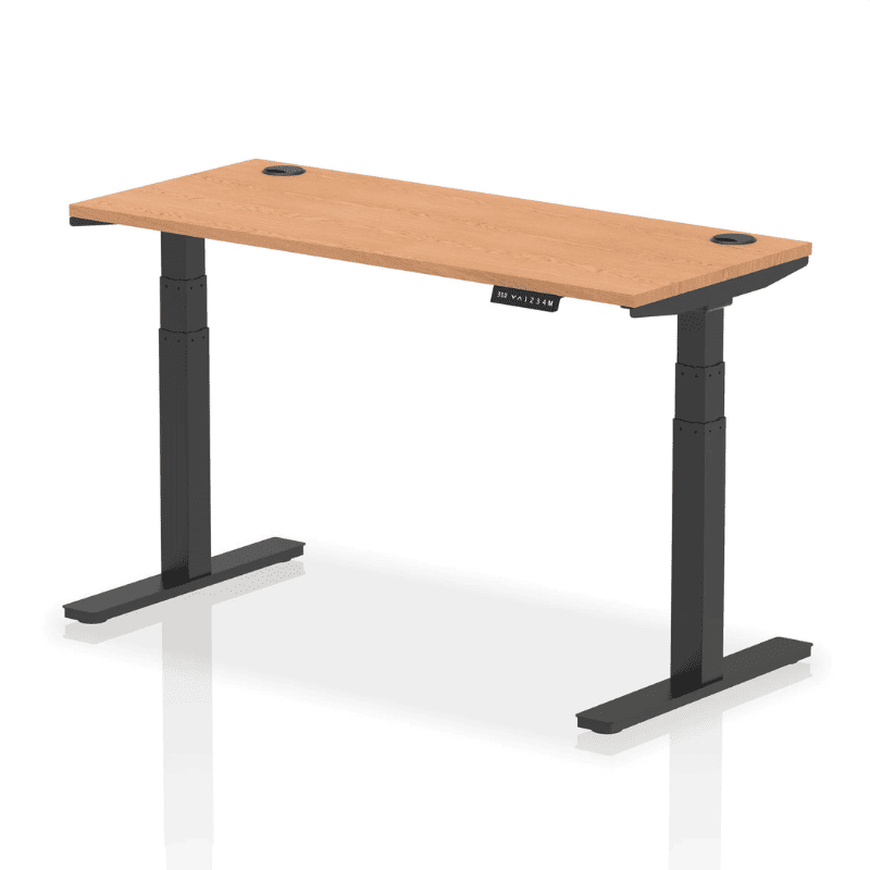 Air Height Adjustable Slimline Desk with Cable Ports
