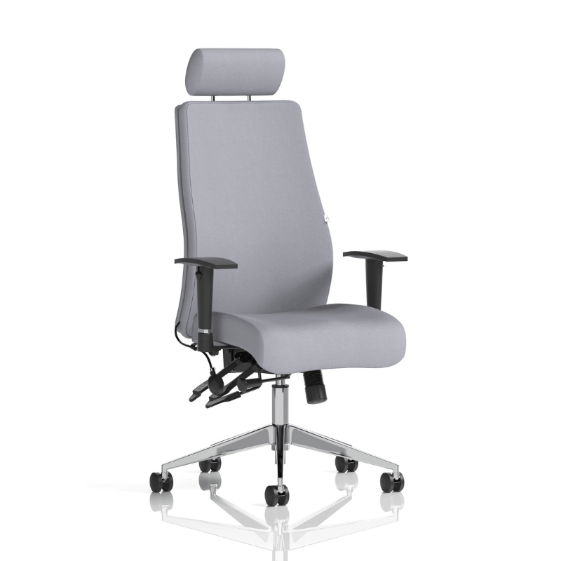 Dynamic Onyx High Back Chair | 24-Hour Intensive Use BS 5459 Certified Chrome Frame