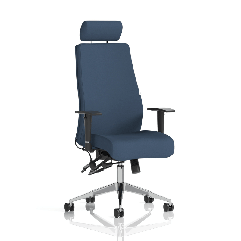 Dynamic Onyx High Back Chair | 24-Hour Intensive Use BS 5459 Certified Chrome Frame