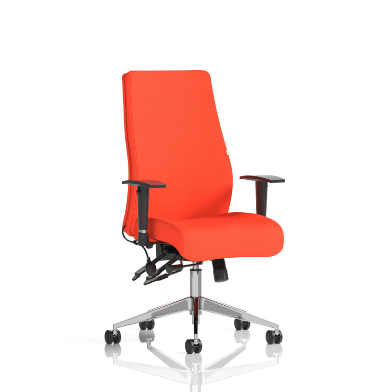 Dynamic Onyx High Back Chair | 24-Hour Intensive Use BS 5459 Certified Chrome Frame