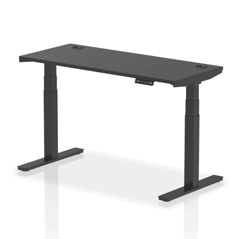 Air Height Adjustable Slimline Desk with Cable Ports