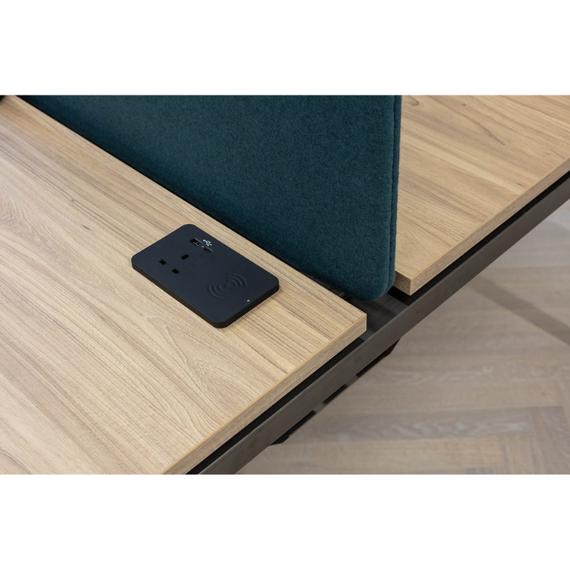 In Desk Power USB-A, USB-C & Wireless Charge