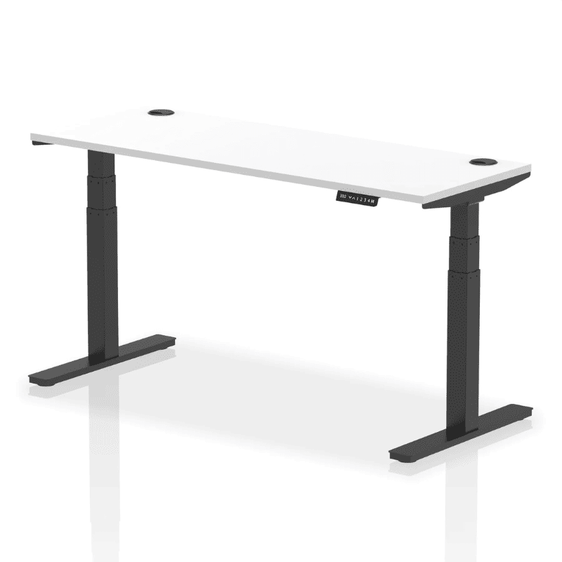 Air Height Adjustable Slimline Desk with Cable Ports