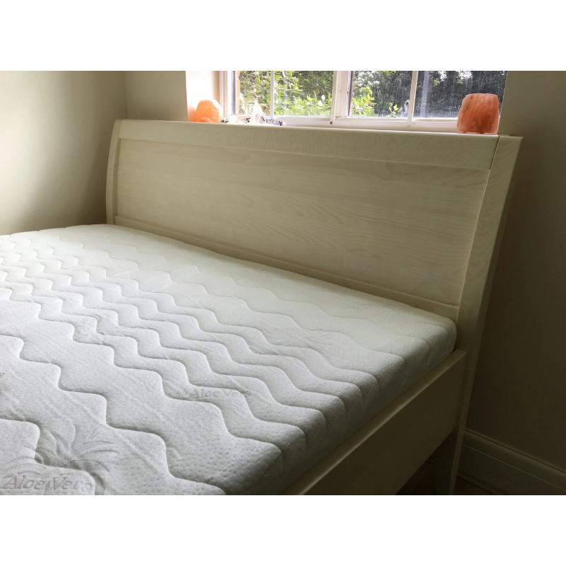 Demko Greta Solid Wood Bed Frame | Metal-Free Natural Wood, 3D Flexible Slatted Support