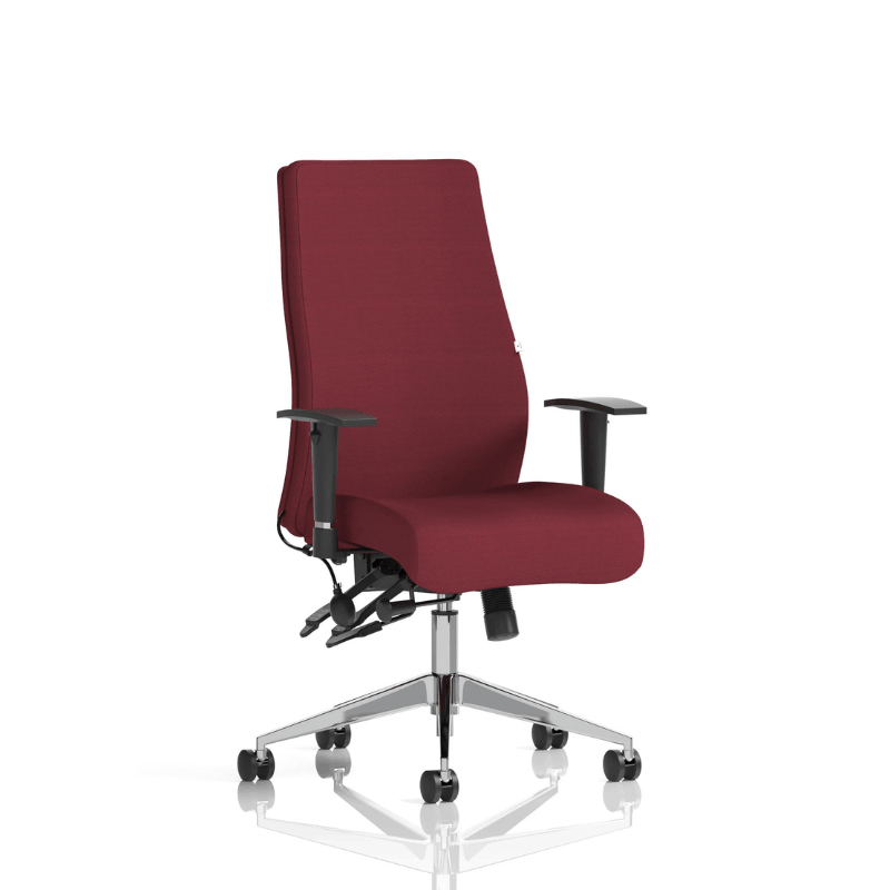 Dynamic Onyx High Back Chair | 24-Hour Intensive Use BS 5459 Certified Chrome Frame