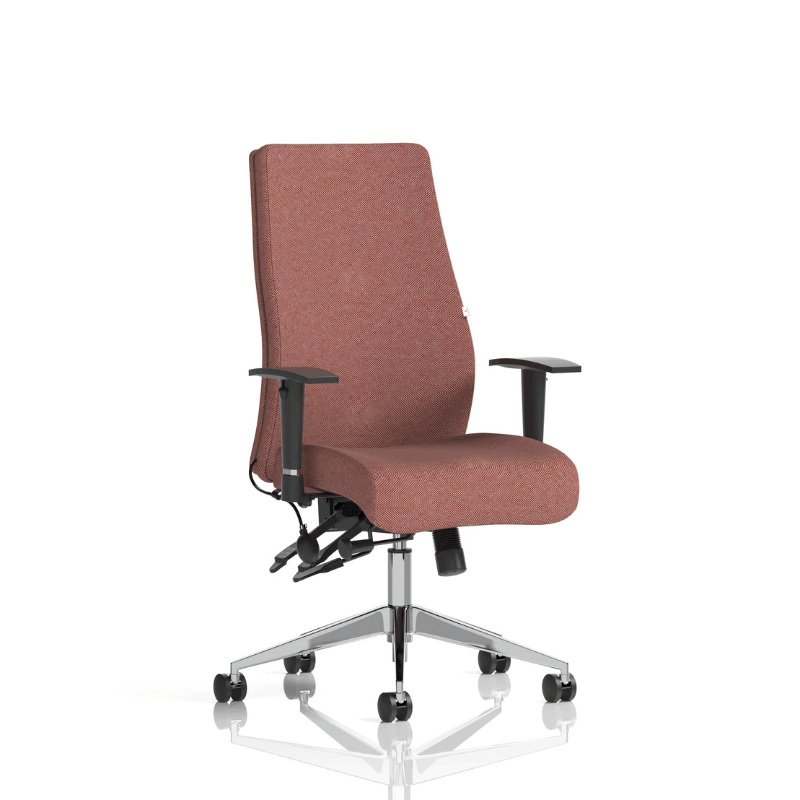 Dynamic Onyx High Back Chair | 24-Hour Intensive Use BS 5459 Certified Chrome Frame